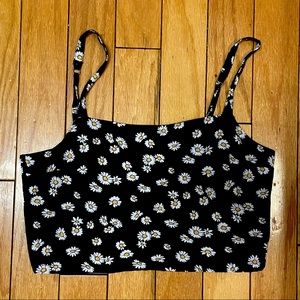 Tie Back Flower Crop Top